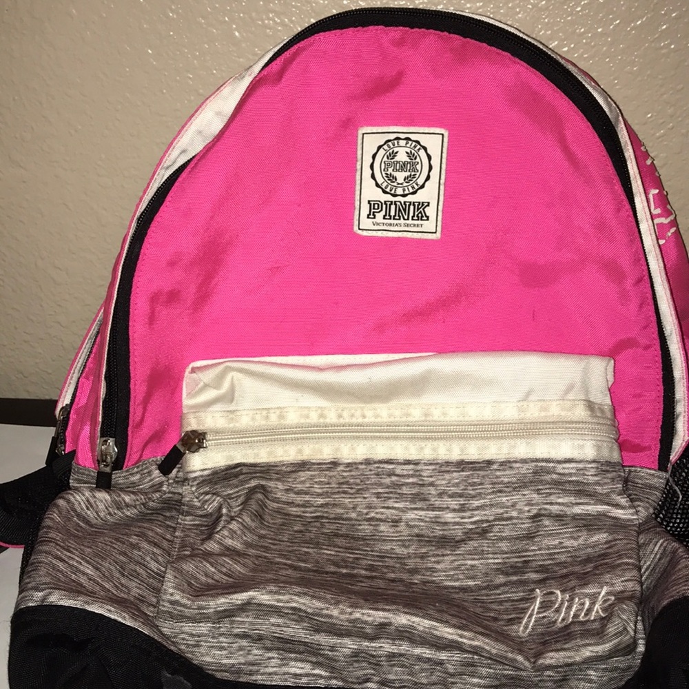 pink varsity backpack
